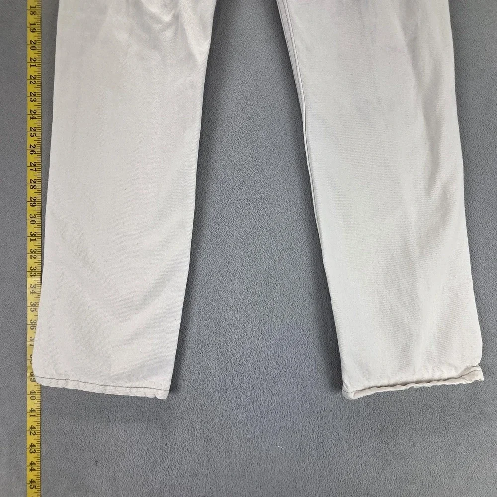 Vintage Levis 501 Jeans Mens White Straight Button Fly USA 90s Fits 28x30